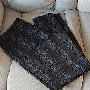 S & Co skinny low-rise snake pattern